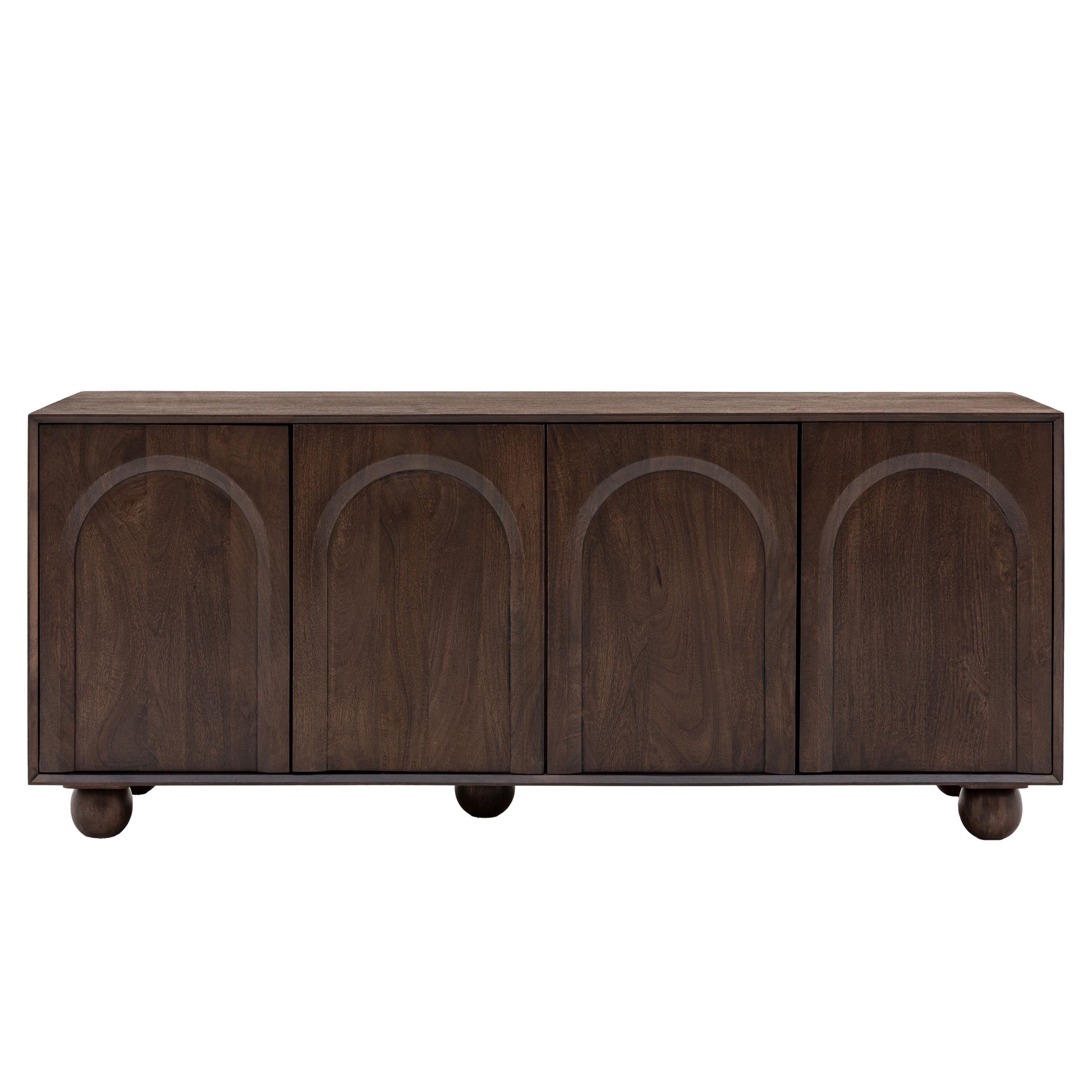 Hank Carved Brown Mango Wood Sideboard